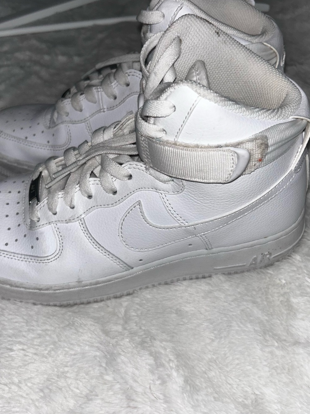 Women’s White High-Top Sneakers with Ankle Strap - Picture 6 of 9